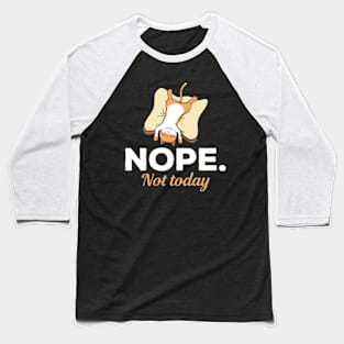 Nope Not Today Sleeping Cat Baseball T-Shirt